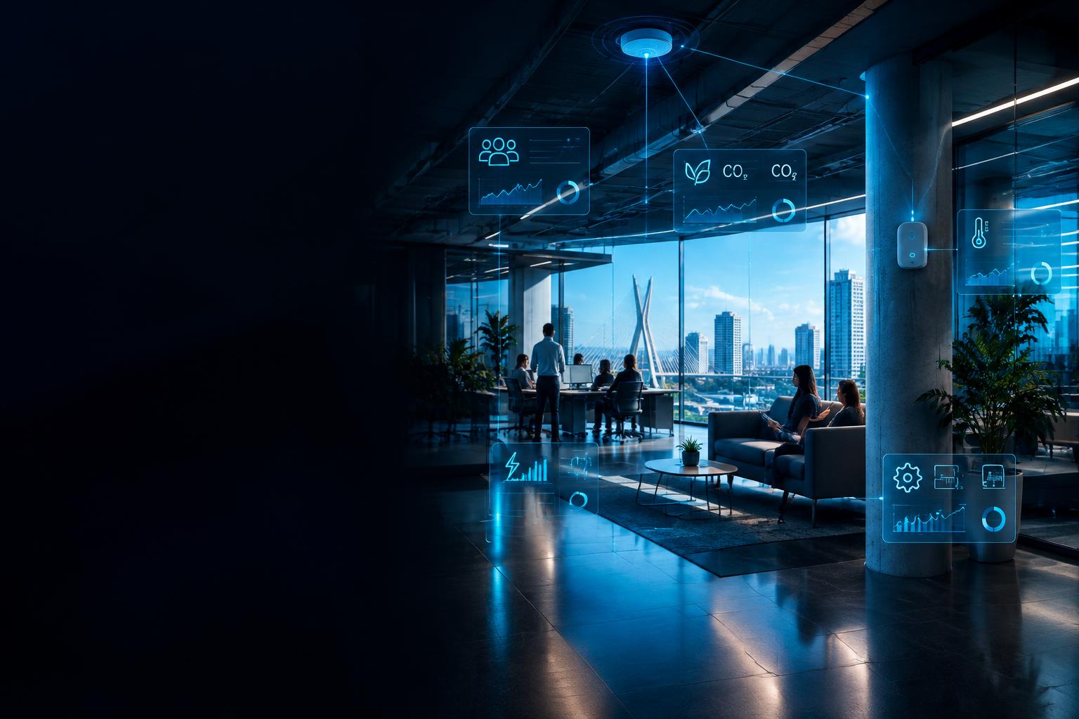 Smart Building com sensores conectados e análises operacionais